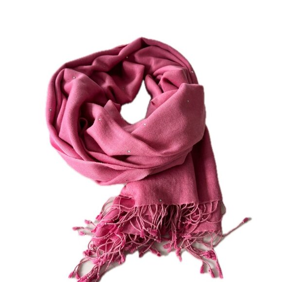Luxurious Pink Pashmina Silk Scarf NEW